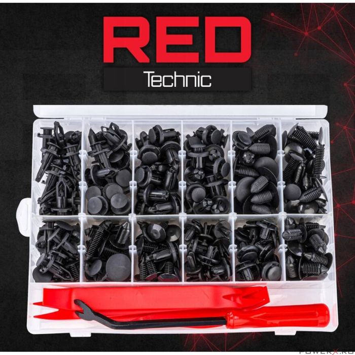 Set universal cleme pentru tapiterie, 240 elemente, Red Technic