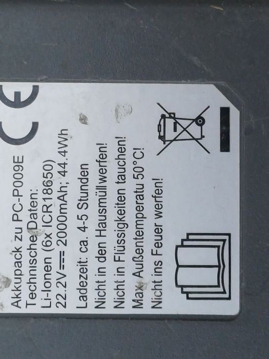 Baterie aspirator Devanti, Cleanmaxx, Cleanstar etc cu celule noi
Capacitate 2,5A