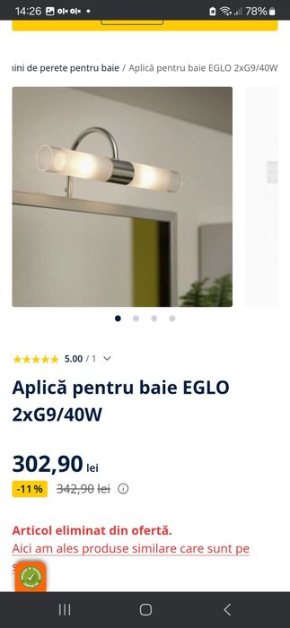 Aplica pentru oglinda de baie