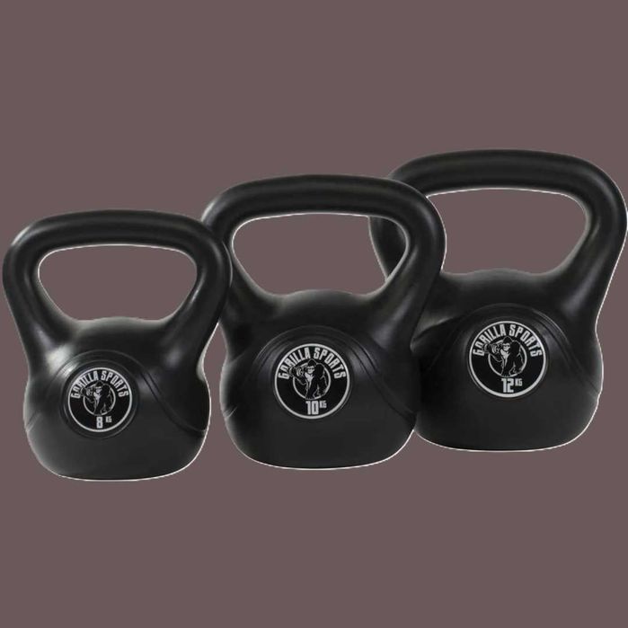 Kettlebell umplut cu ciment set 8-10-12 KG