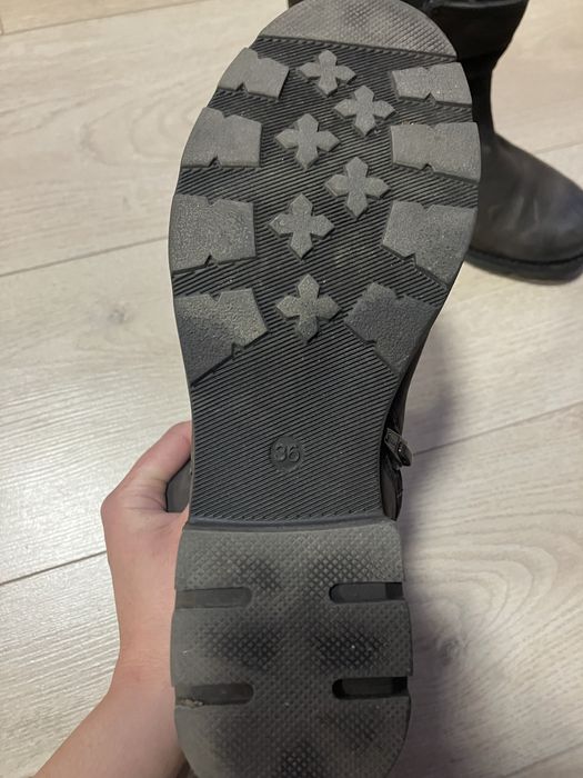 Евтини Боти в тъмно кафяво естествена кожа 36