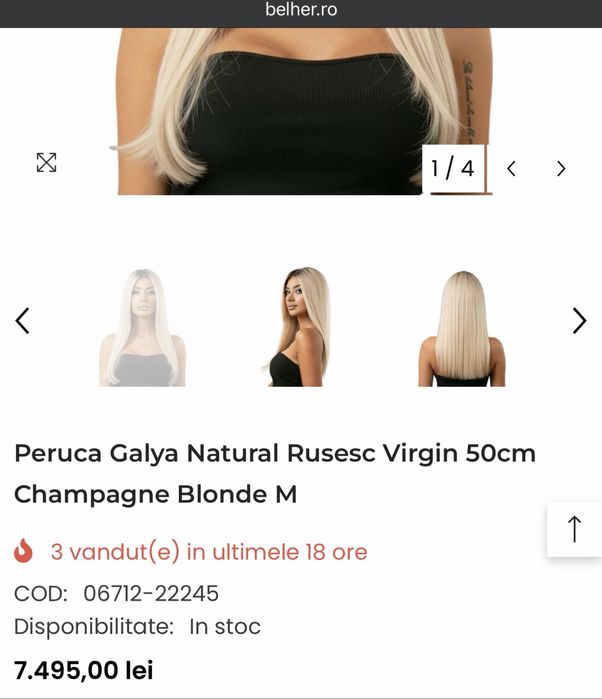 Peruca par natural rusesc