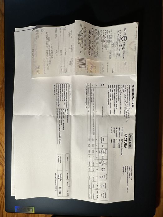 !!! GARANȚIE!!! Lenovo IdeaPad 3 Complet, geantă + mouse + mouse pad