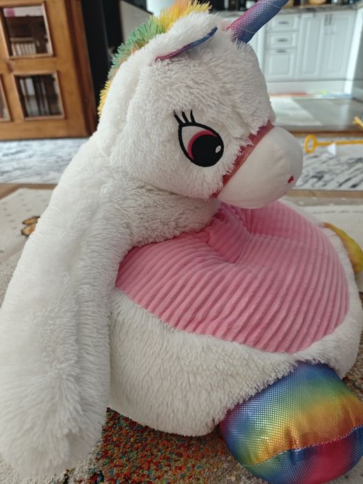 Плюшен фотьойл за деца Еднорог, Детско плюшено столче