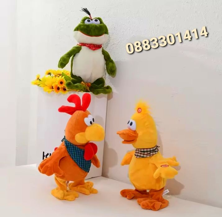 Плюшен Петел Пее и танцува Танцуващо пиле