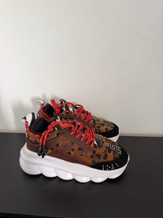 Adidasi Versace chain reaction leopard  marimea 42