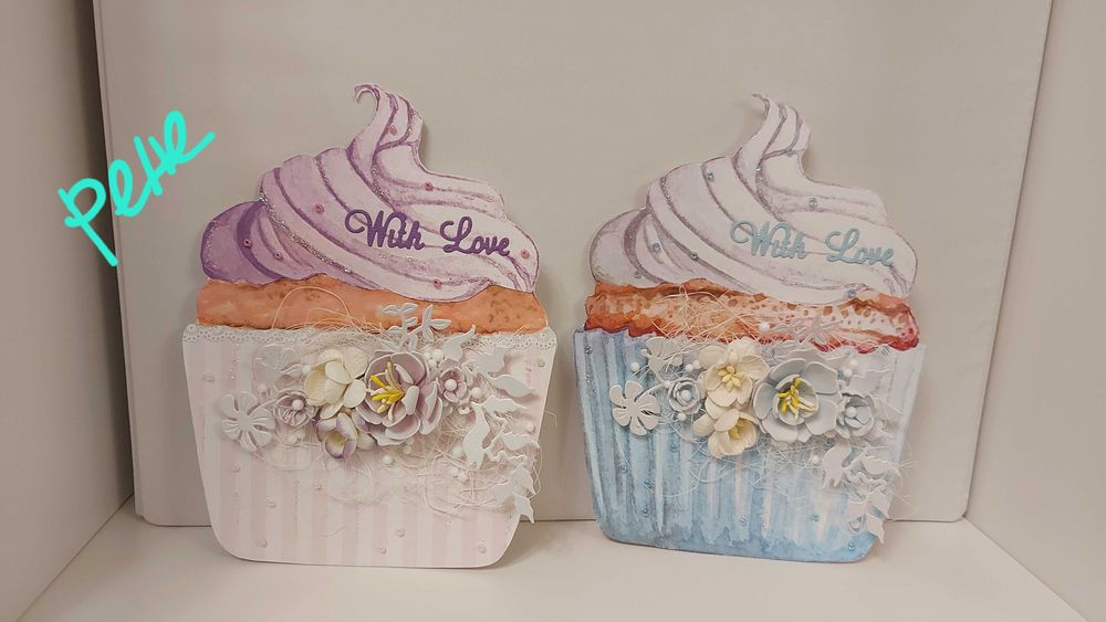 Ръчни картички с обемни ръчно изработени цветя, за сватба, бал, юбилей