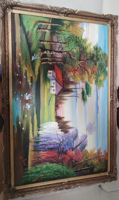 Tablou picat pe pânza ilustrând o imagine de amploare