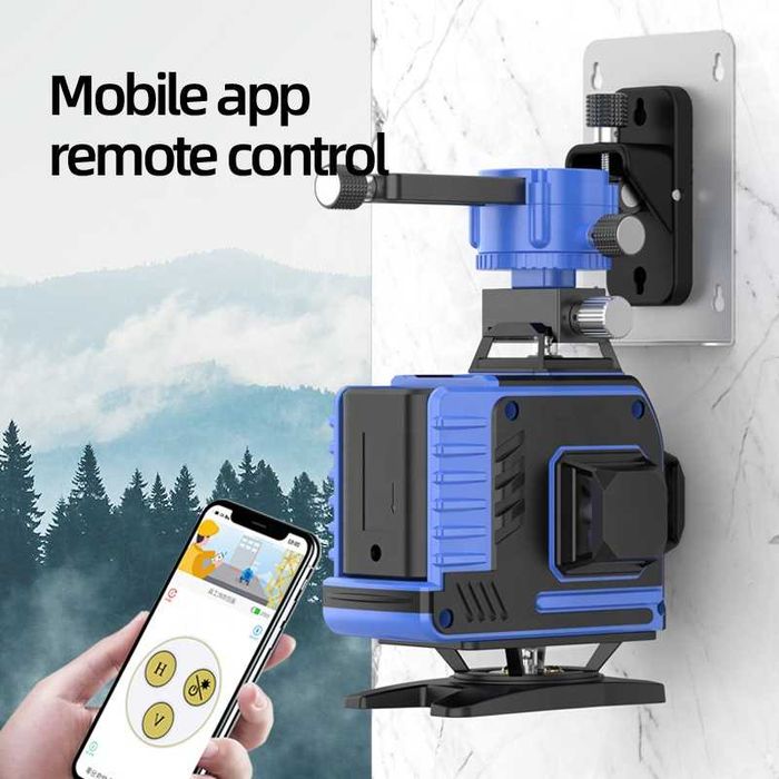 Nivela laser OLIMPIA 4D, 16 linii, laser verde, 2 baterii