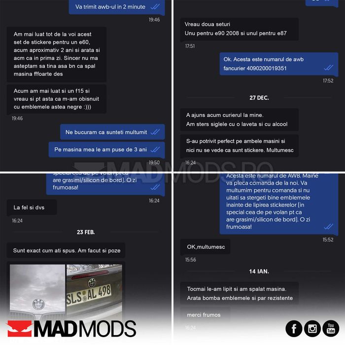 Set Stickere Embleme Negru cu Turcoaz BMW Seria 1 2 3 4 5 6 7 8 X i M