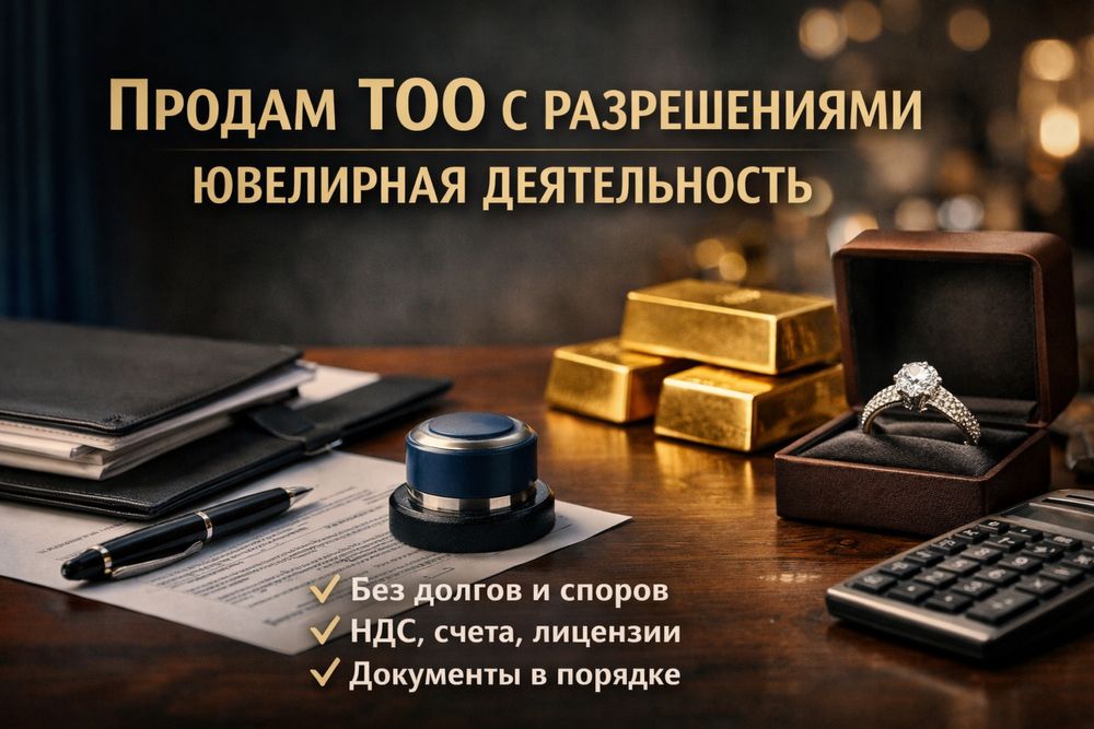 ТОО с разрешениями Ювелирная деятельность