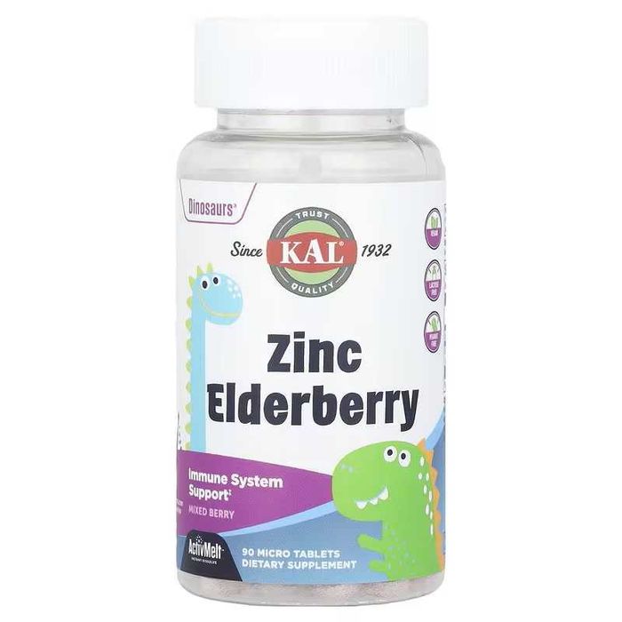 KAL Zinc Elderberry ActivMelt растворимые таблетки с цинком и бузиной