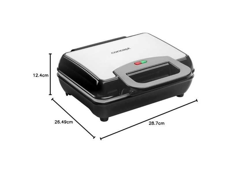 Гофретник с Незалепващи Керамични Плочи Concept VF3040, 1000W