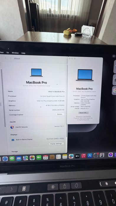 MacBook Pro 13” 2020 (A2289) – 8GB RAM / 512GB SSD – Space Gray
