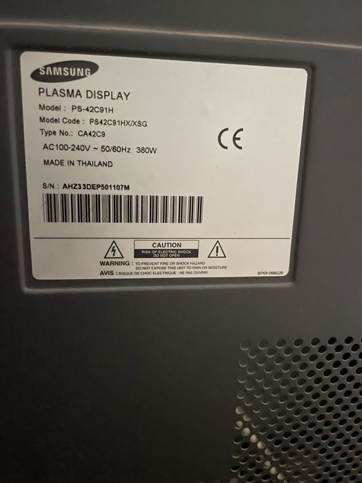 Samsung 42 дюйм Plasma телевизор, пульти ва тюнери бо