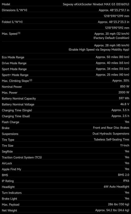 Segway Ninebot Max G3