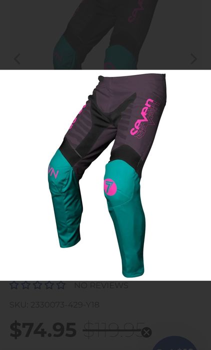 Pantaloni Enduro Motocros enduro  copiii  seven young vox surge pant berry
