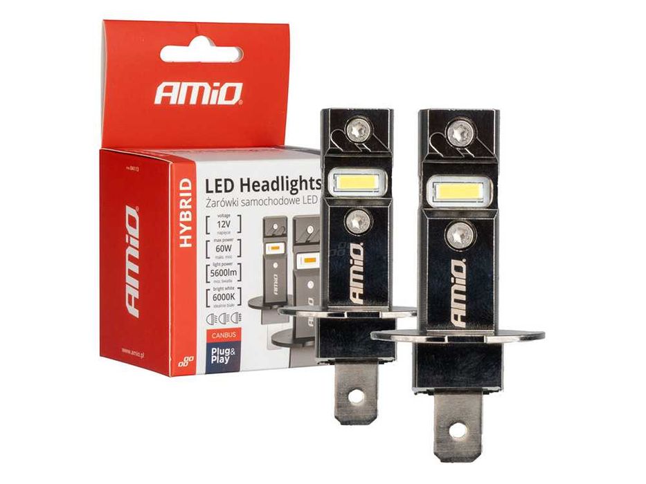 LED крушки H3 AMIO HYBRID Лед крушка Canbus 60W, 6000K