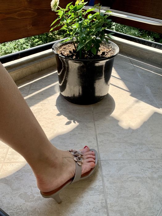 Кожени дамски чехли