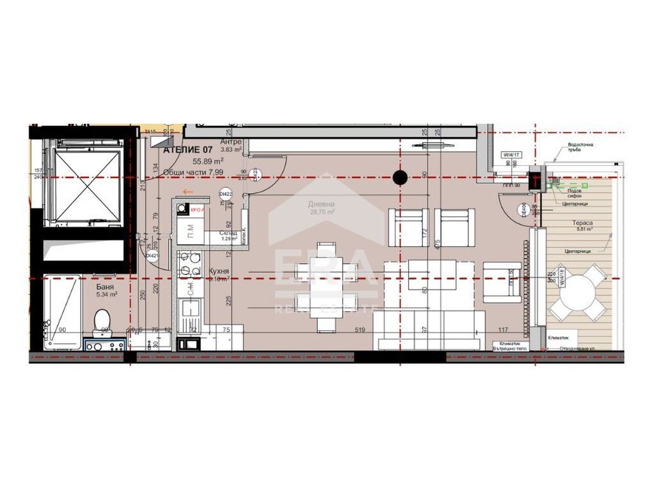 Продава се Едностаен апартамент в София, Красно село - 64 кв.м за 2780 €/кв.м - Снимка #2
