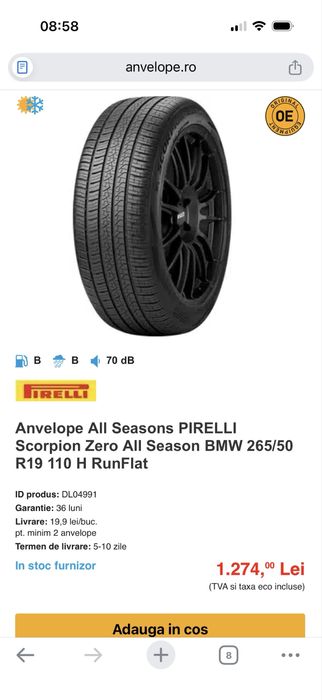 Anvelope All Seasons PIRELLI Scorpion Zero All Season 265 50 R19 RFT