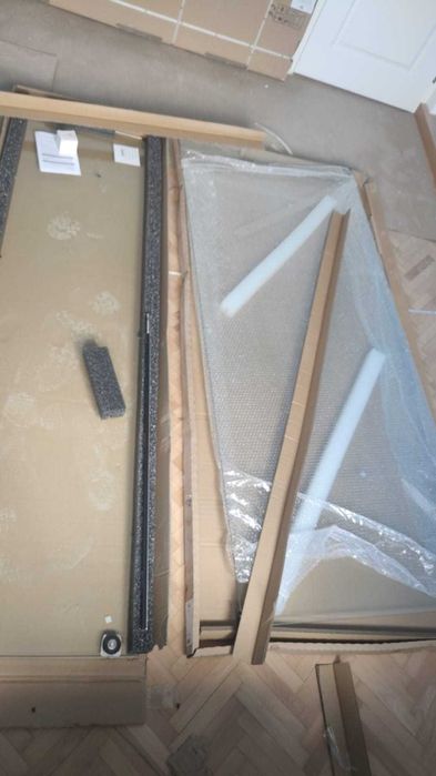 Cabina de dus Radaway Furo Black  (90x100X200 cm, usa culisantă)