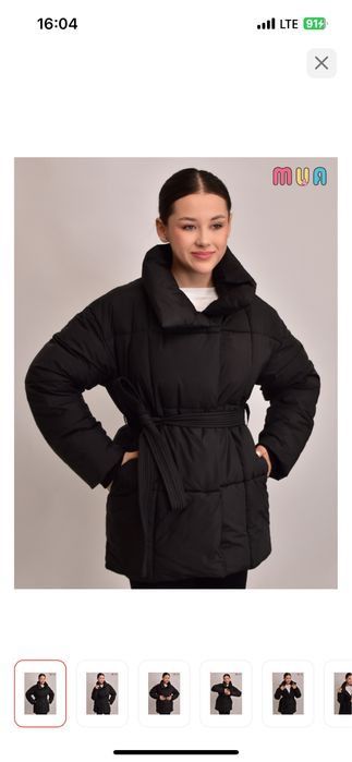 Пуховик черный зима