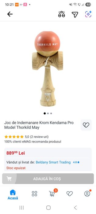 Kendama krom nou