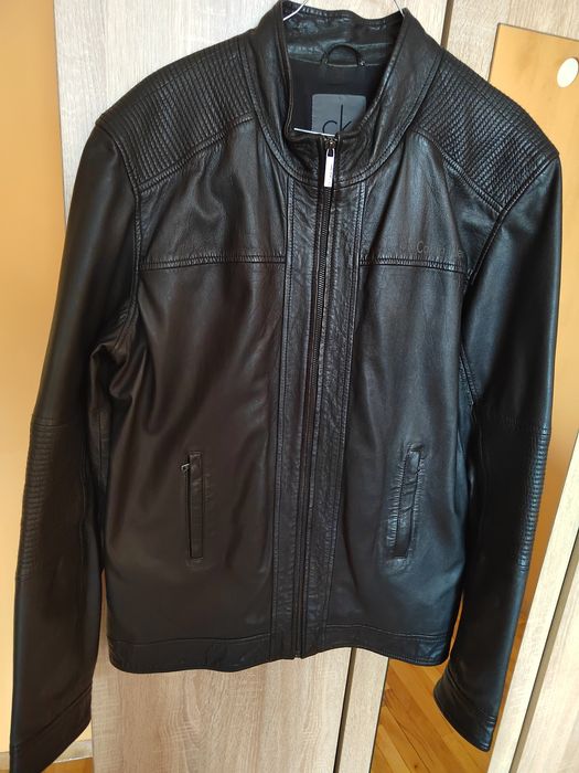 Мъжко кожено яке от естествена кожа - CALVIN KLEIN - XL - 110 euro