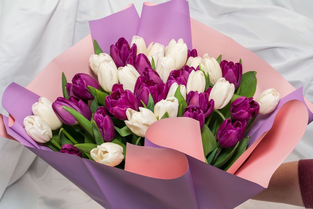 Корпоративные букеты, тюльпаны