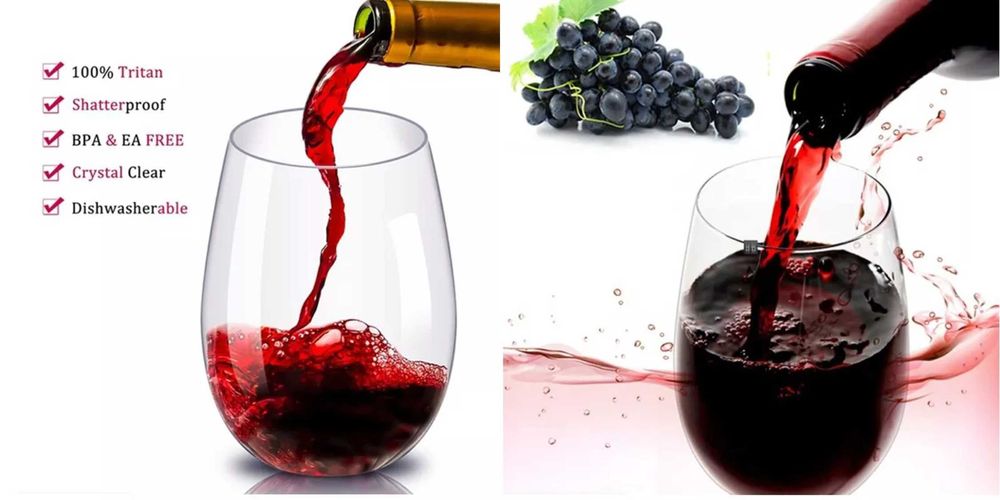 Pahare de vin plastic.4 buc. Nu se sparg. Noi ambalate!