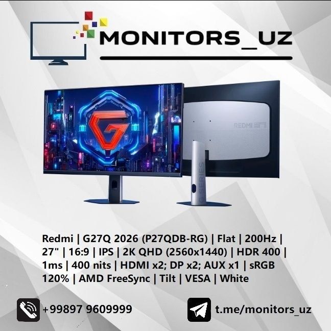 [NEW] монитор Redmi G27Q IPS 2K 200Hz 2026
