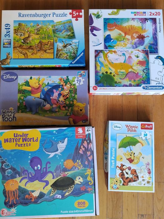 Детски пъзели с животни, анимационни герои и 3Д