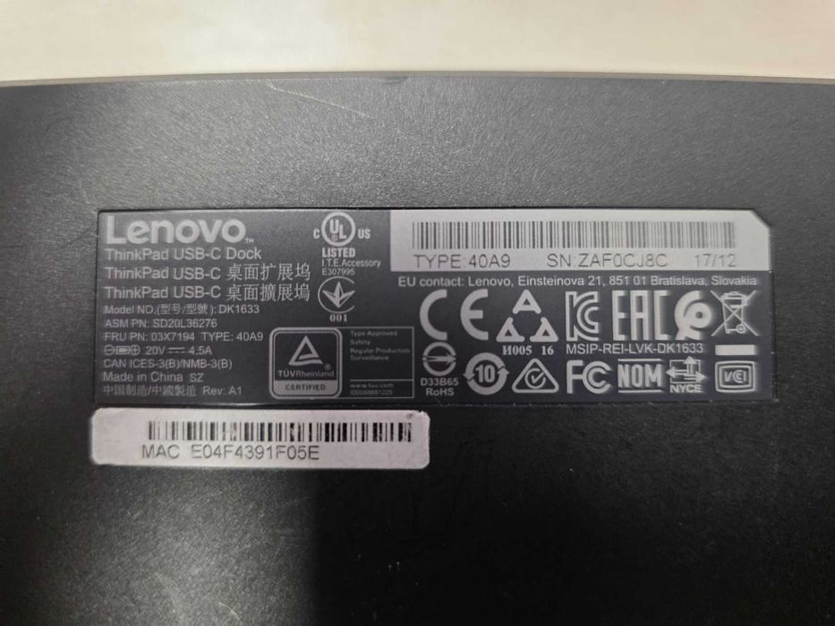 Dock USB-C Lenovo DK1633