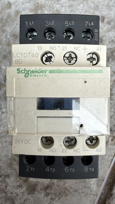 Contactor Schneider lc1dt40bd, 24VDC, 40A, 4P, 4ND