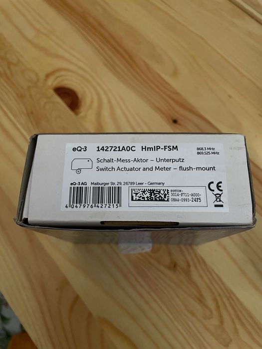 Homematic IP Actuator de comutare și măsurare cu montaj încastrat