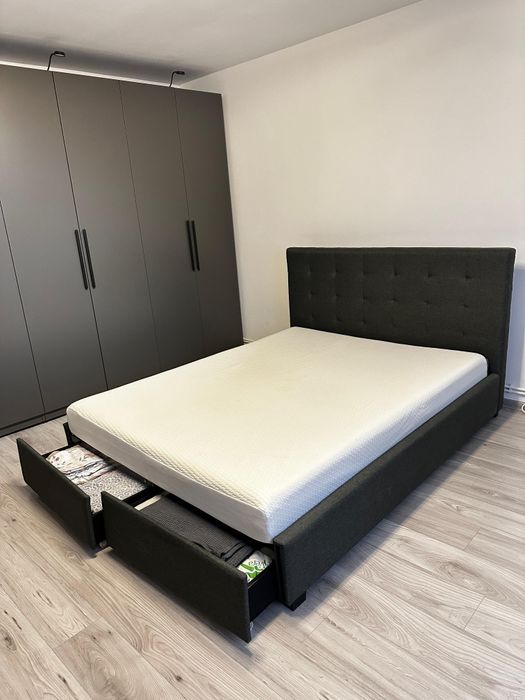 Pat cu somiera 160x200