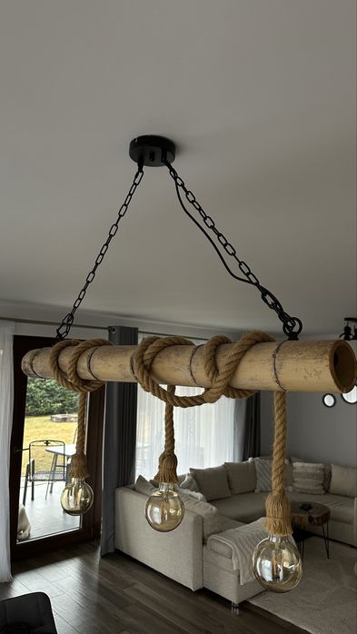 Lustra bambus cu 3 becuri !