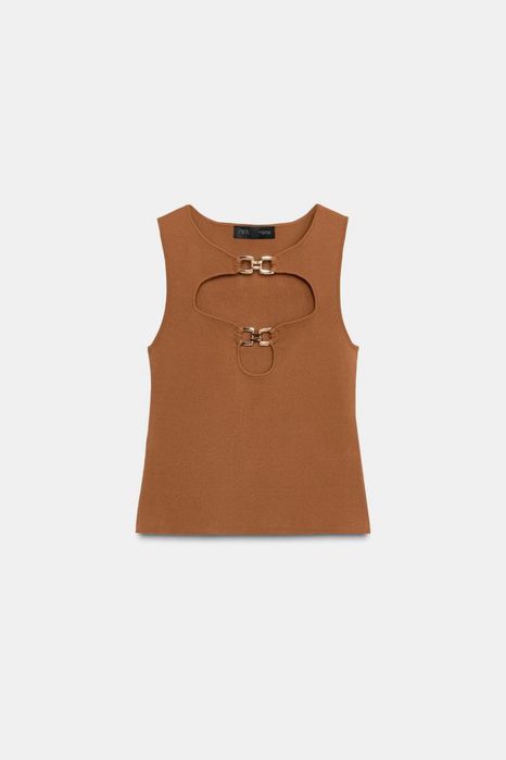 Кафяв топ Zara, размер М