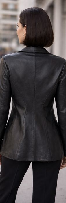 Кожаный пиджак премиум класса