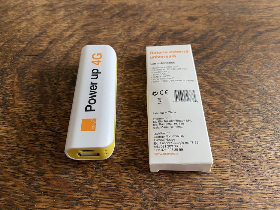 Baterie externa 4000 mAh - Powerflat, Negru / Wireless Power Bank