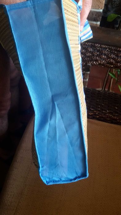 плажна чанта за къмпинг и пазар, тръстика и текстил от Холандия