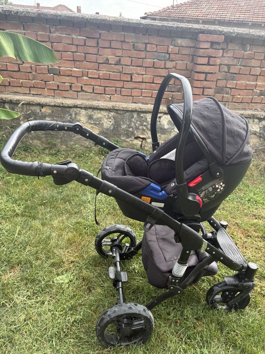 Продавам детска количка Lorelli Rimini Premium 3 в 1 Cameo Rose Stars