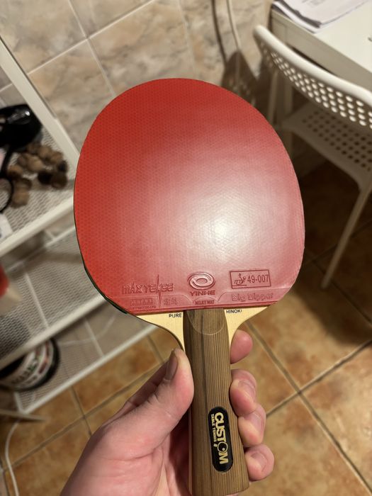 Paleta profi tenis de masa - Lemn Hinoki & fețe Yinhe Big Dipper