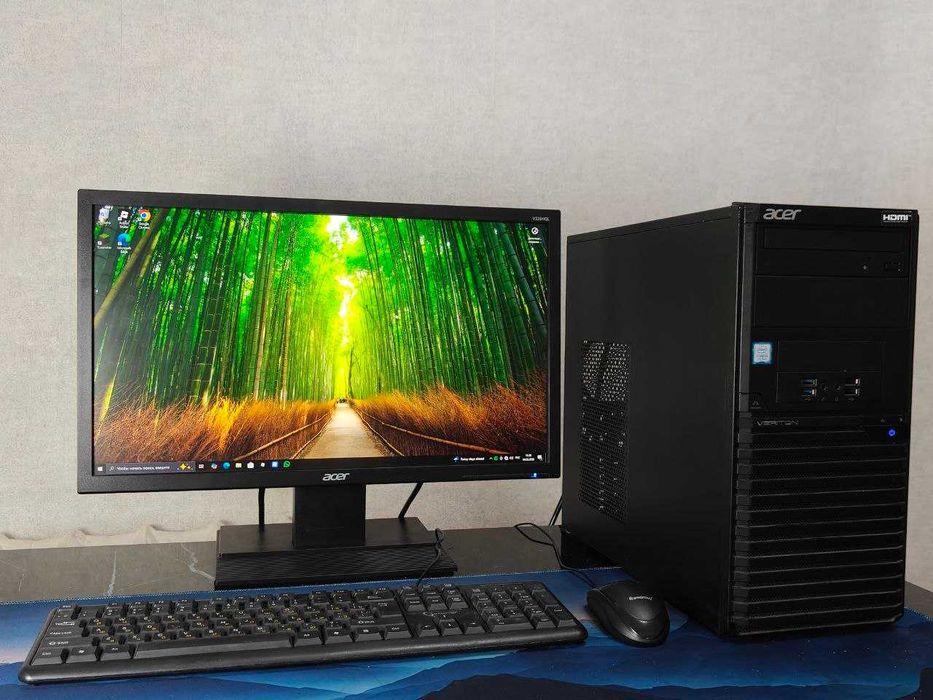 Срочно офисный компьютер с комплектом / intel core i3 7100 / 8гб ОЗУ