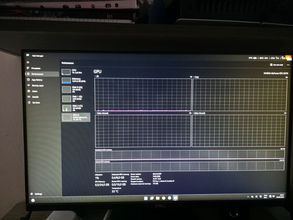 PC Gaming RTX 3070 8GB | i7-8700K | 32GB RAM | SSD 500GB | Gata de joc