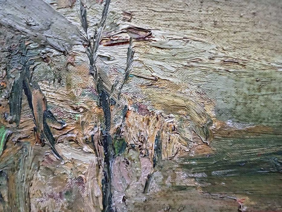 Tablou vechi - marginea padurii - semnat I. Tuculescu