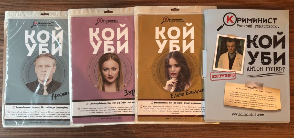 Криминист, Криминално разследване, Убийствени мистерии, Detectivos др.