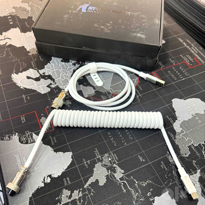 * - coiled aviator cable ASUS ROG , Attack shark
