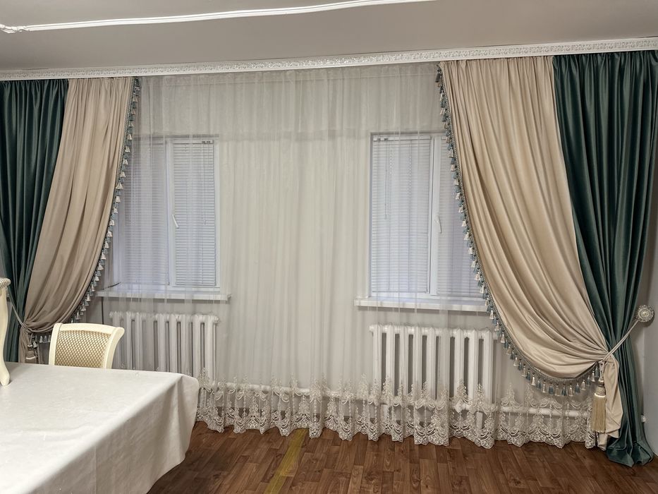 Продаётся тюль со шторами (комплект)